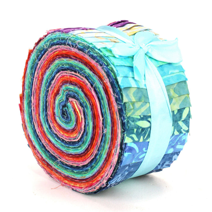 Jelly Roll - 40 Strips of 2.5" x 37" Cotton Batik