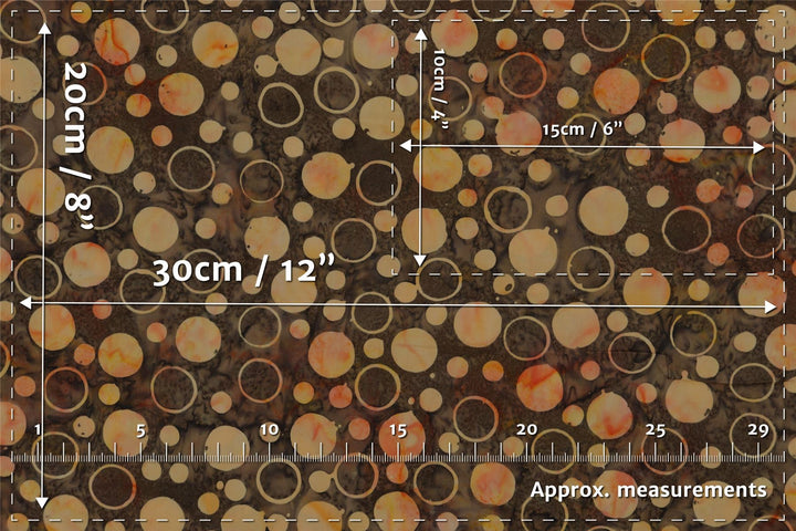 Handmade Batik Cotton Fabric on the Roll Cut To Order 118cm 46" Wide by 50cm Length - Print 024