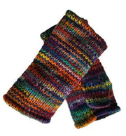 Wool Knit Fleece Lined  Wrist Warmers - SD Multi