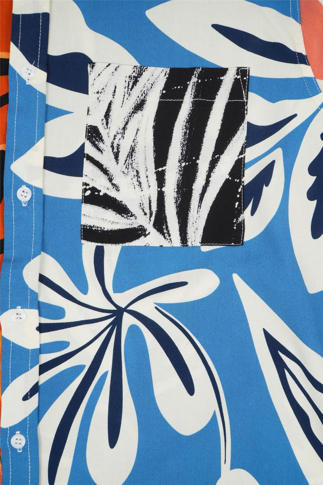 Regular Fit Long Sleeve Shirt - Random Mixed Panel Tropical