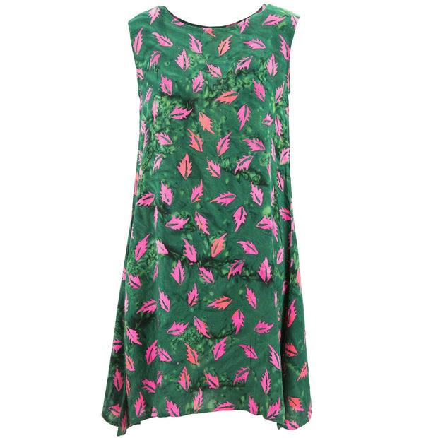 The Swirl Shift Dress - Holly Leaves Green