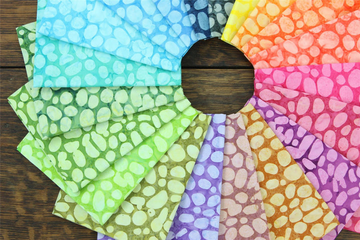 Fat Quarter - 20 Pieces of 19" x 20" Cotton Batik