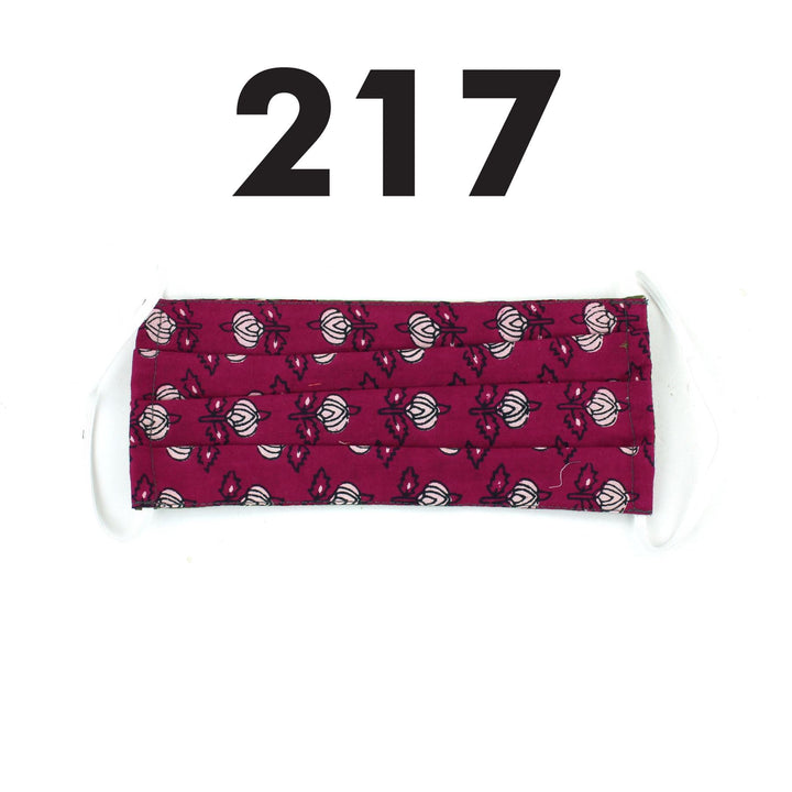 100% Cotton Handmade Pleated Face-Mask