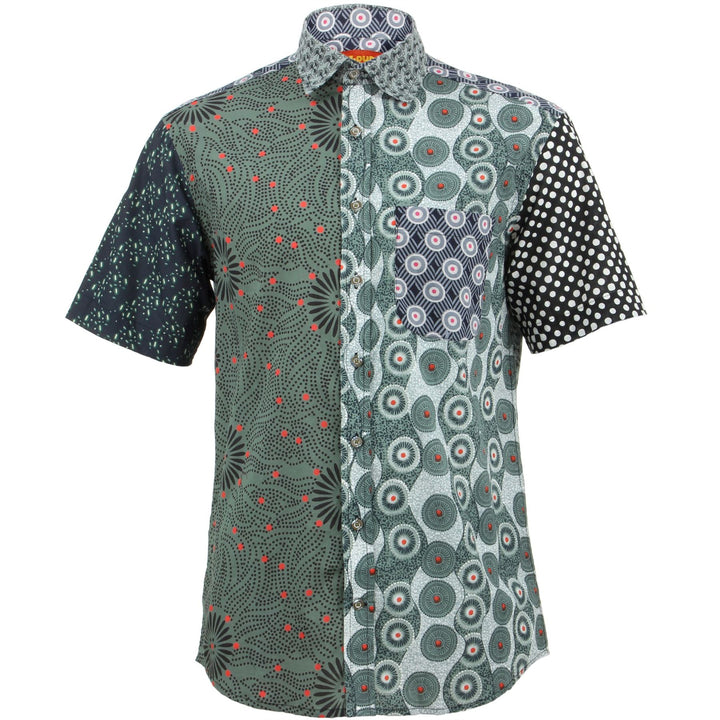Regular Fit Short Sleeve Shirt - Random Mixed Panel