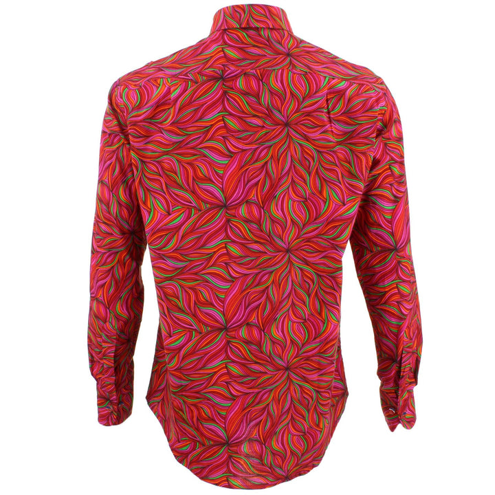 Regular Fit Long Sleeve Shirt - Bright Swirly Lines