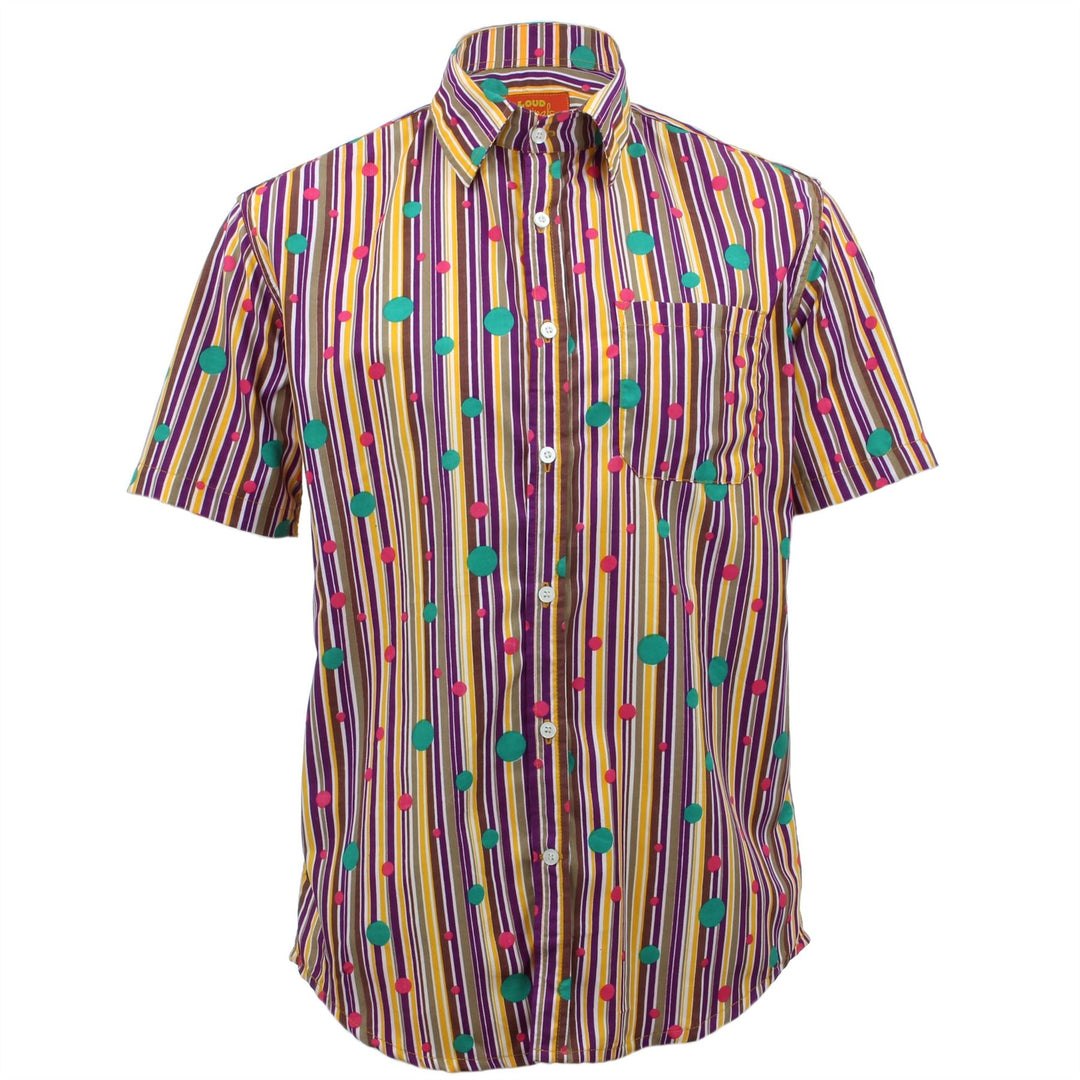 Tailored Fit Short Sleeve Shirt - Stripes & Spots