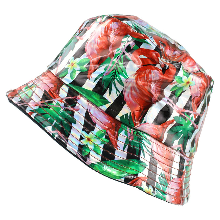Holographic Bucket Hat - Shiny Flamingo