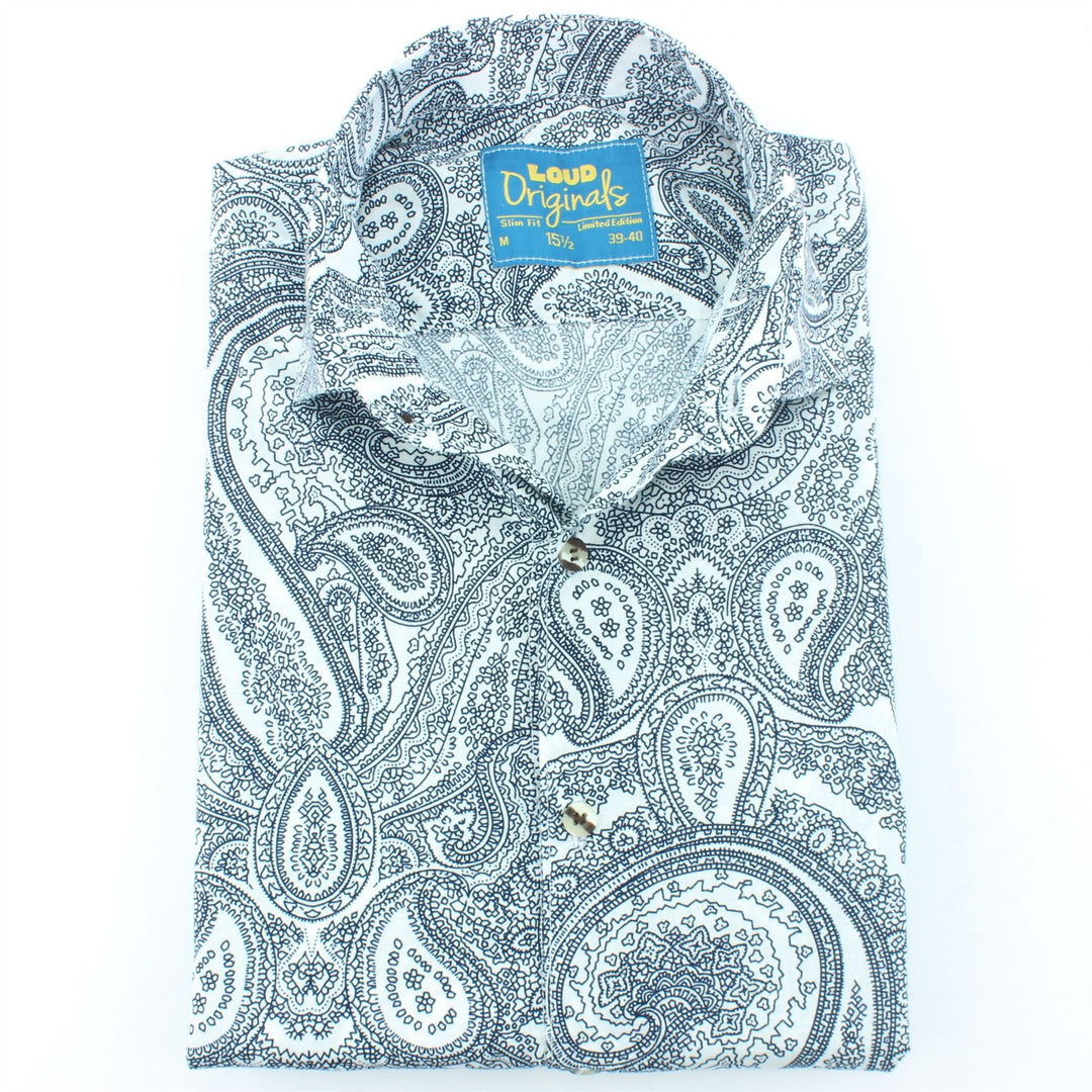 Slim Fit Short Sleeve Shirt - Paisley