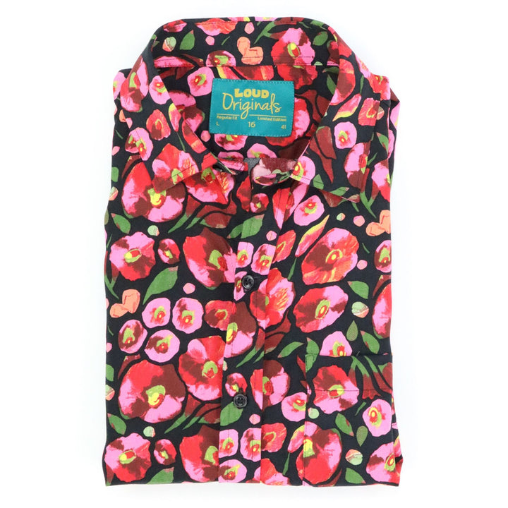 Regular Fit Short Sleeve Shirt - Scarlet Bloom