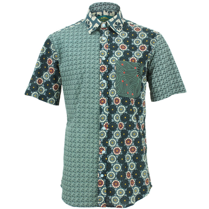 Regular Fit Short Sleeve Shirt - Random Mixed Panel
