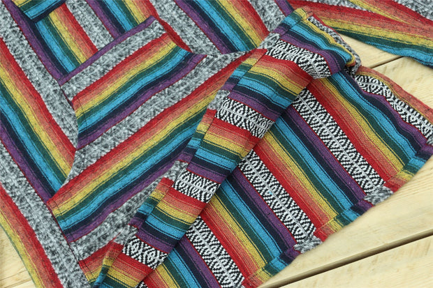 Brushed Gheri Cotton Baja Hoodie - Rainbow