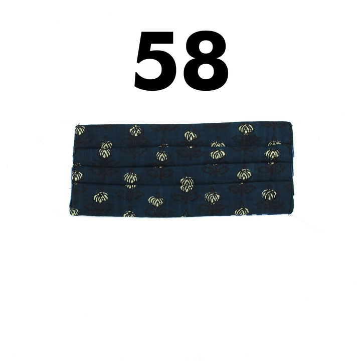100% Cotton Handmade Pleated Face-Mask