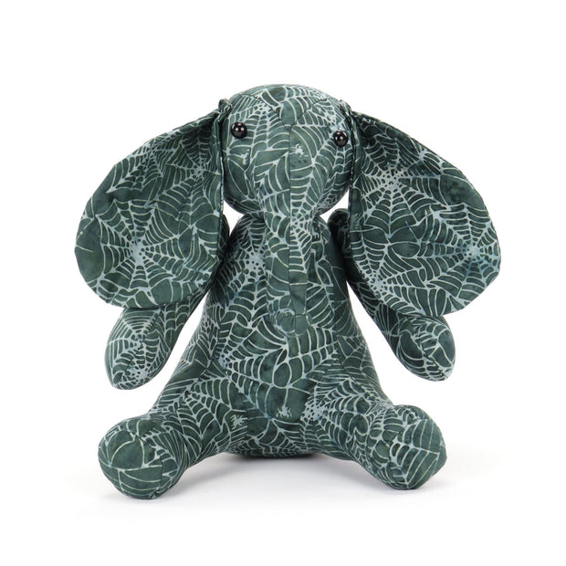 Batik Cotton Friendship Elephant - Grey Web