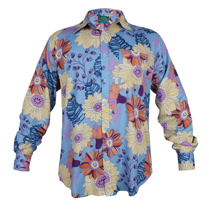 Regular Fit Long Sleeve Shirt - Pastel Botanica