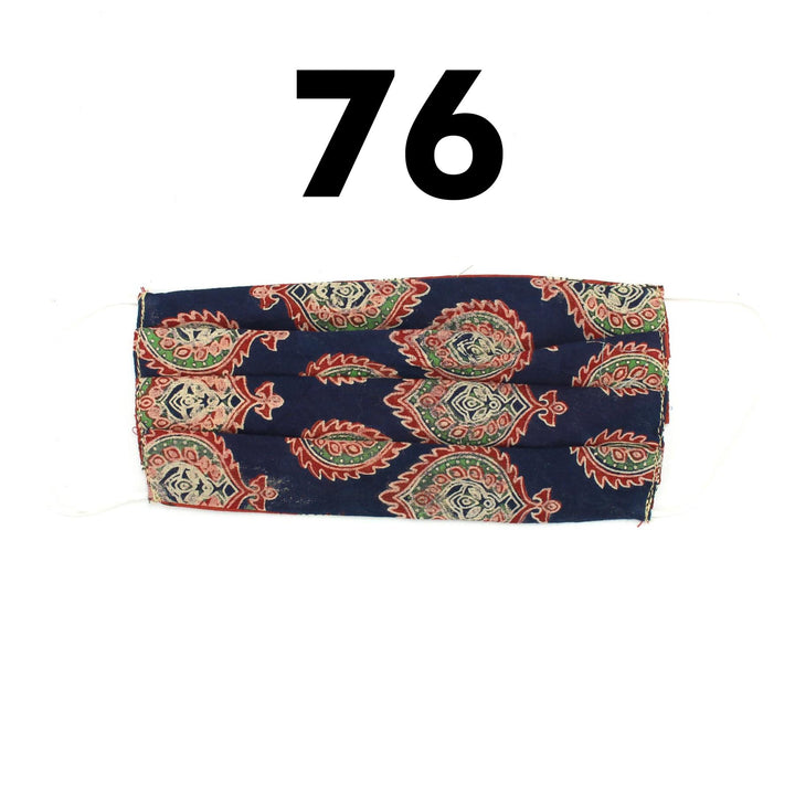 100% Cotton Handmade Pleated Face-Mask