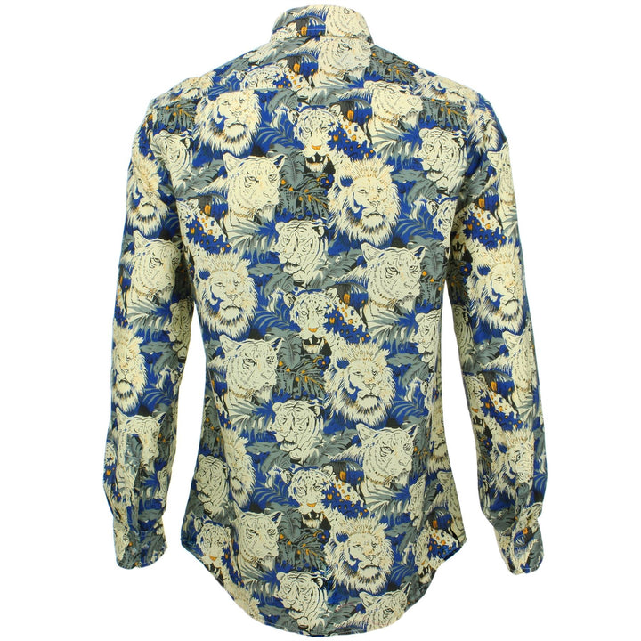 Tailored Fit Long Sleeve Shirt - Lion Tiger Jungle