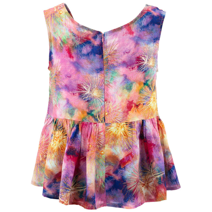 Ruched Box Top - Summer Burst