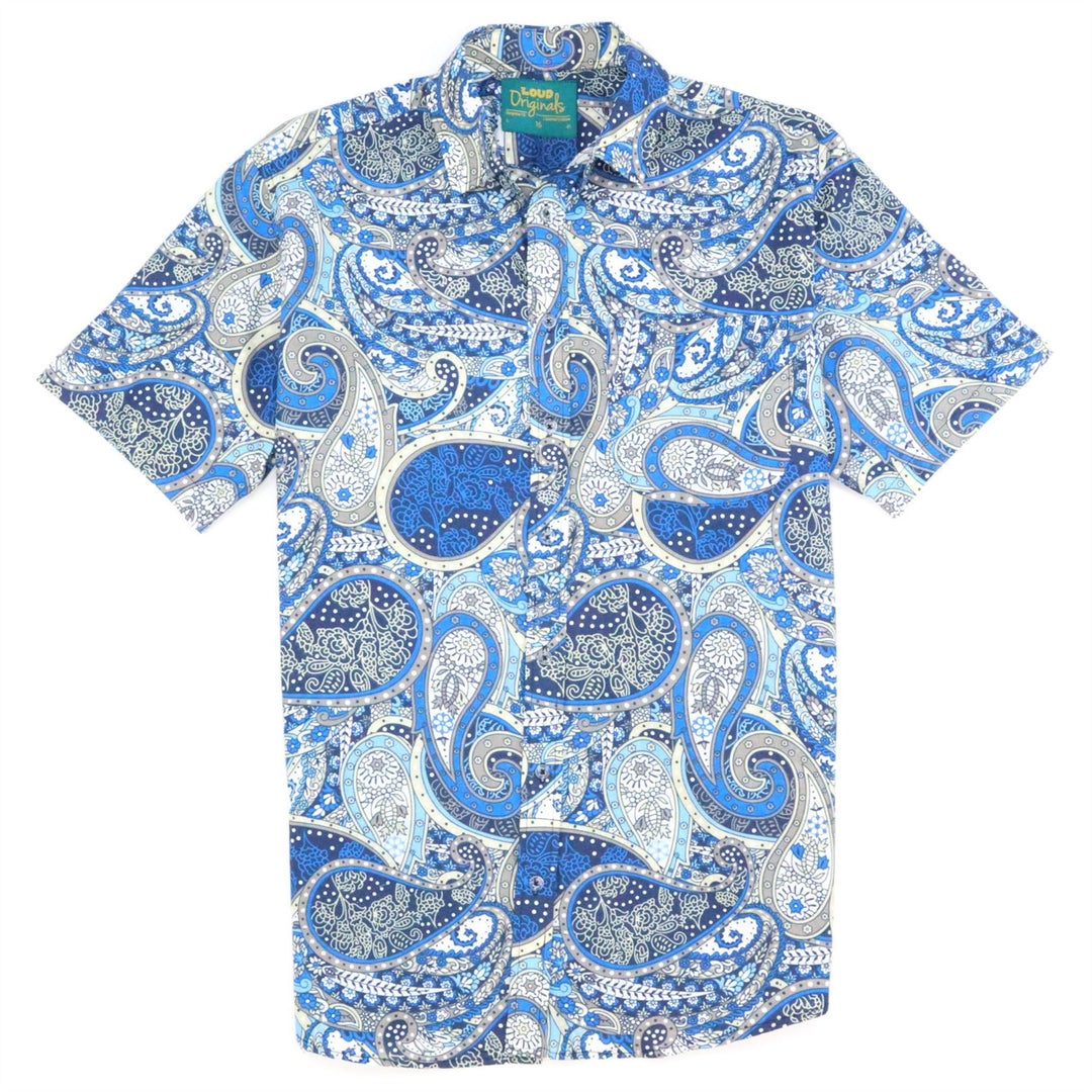 Regular Fit Short Sleeve Shirt - Porcelain Paisley