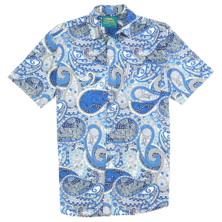Regular Fit Short Sleeve Shirt - Porcelain Paisley