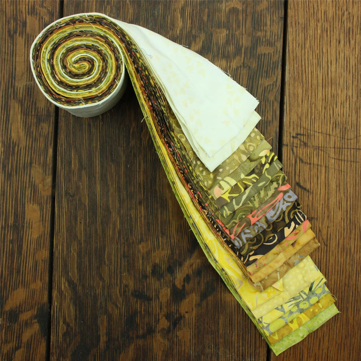 Jelly Roll - 20 Strips of 2.5" x 37" Cotton Batik
