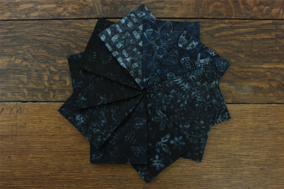 Fat Quarter - 10 Pieces of 19" x 20" Cotton Batik