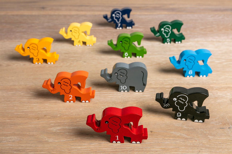 Handmade Wooden Jigsaw Puzzle - Number Elephant