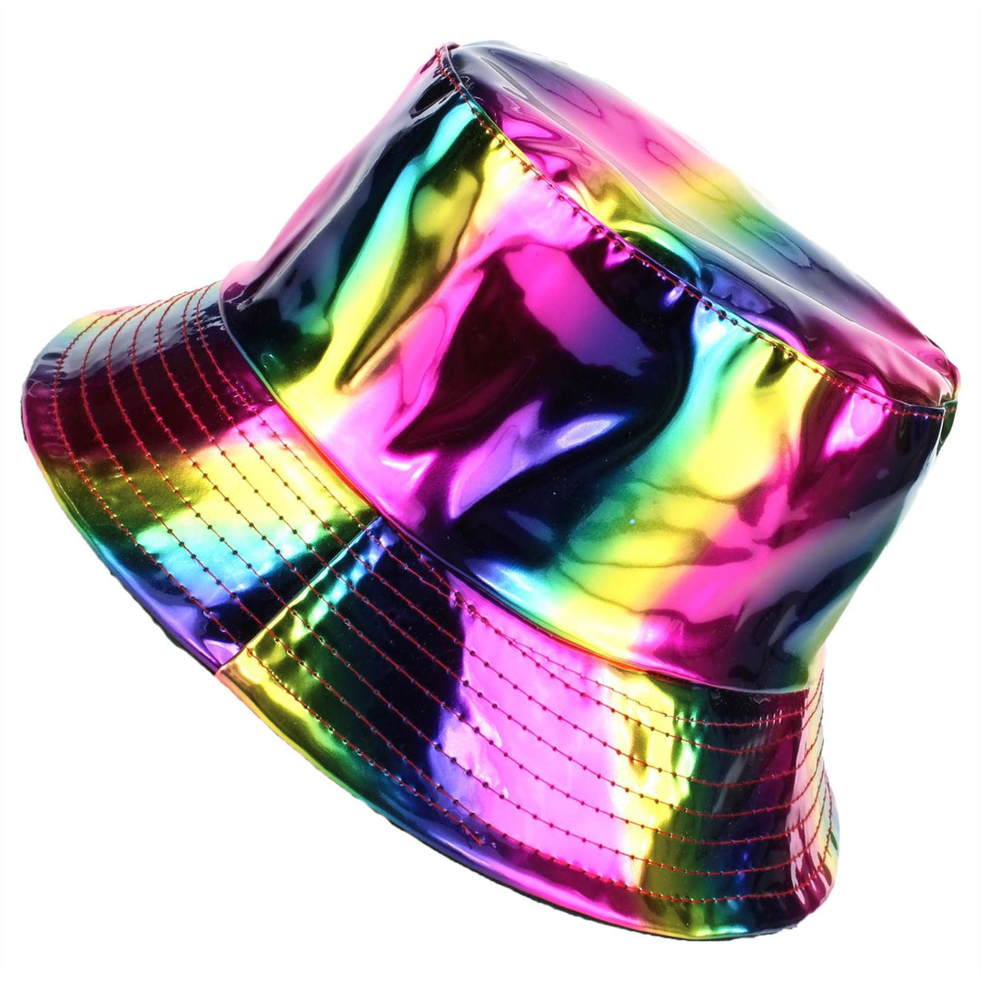 Holographic Bucket Hat - Shiny Rainbow