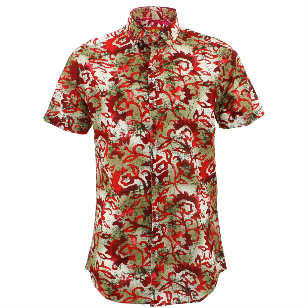 Tailored Fit Short Sleeve Shirt - Floral Blend