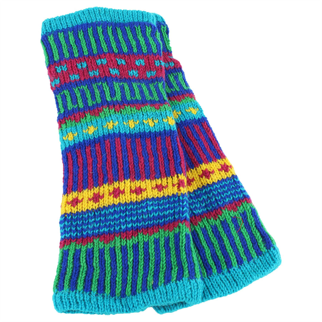 Chunky Wool Knit Leg Warmers - Carnival