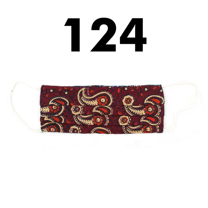 100% Cotton Handmade Pleated Face-Mask