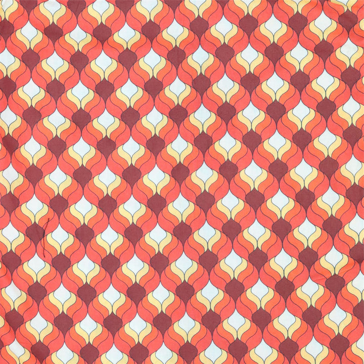 Regular Fit Short Sleeve Shirt - Orange Ogee