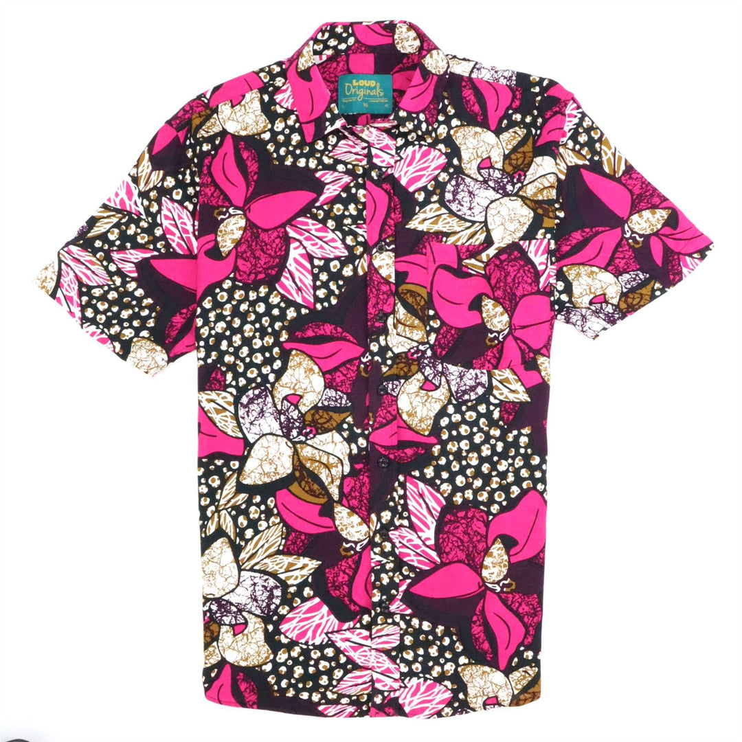 Regular Fit Short Sleeve Shirt - Magenta Orchid
