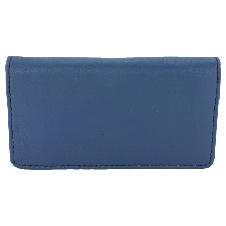 Real Leather Colourful Purse Wallet - Blue