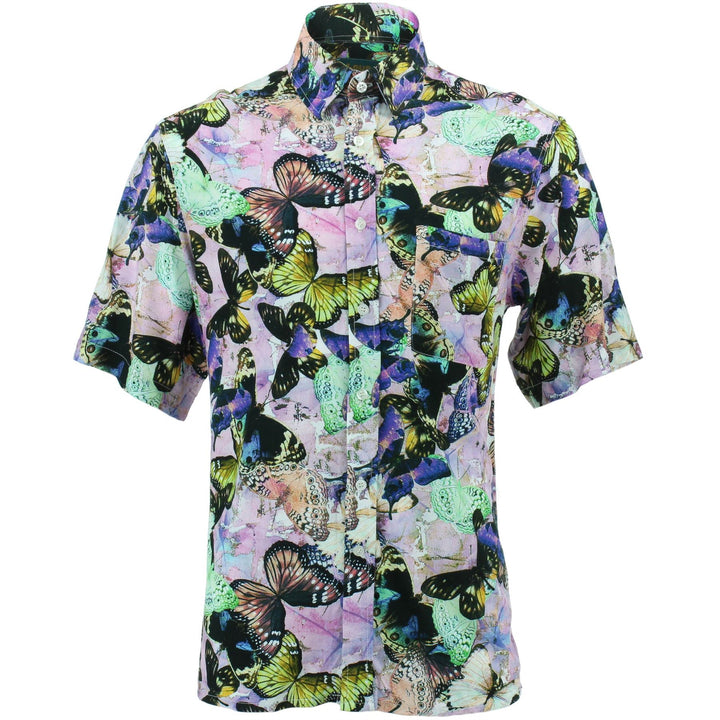 Regular Fit Short Sleeve Shirt - Butterflies