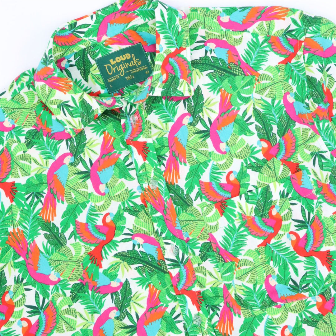 Regular Fit Short Sleeve Shirt - Parrot Palm
