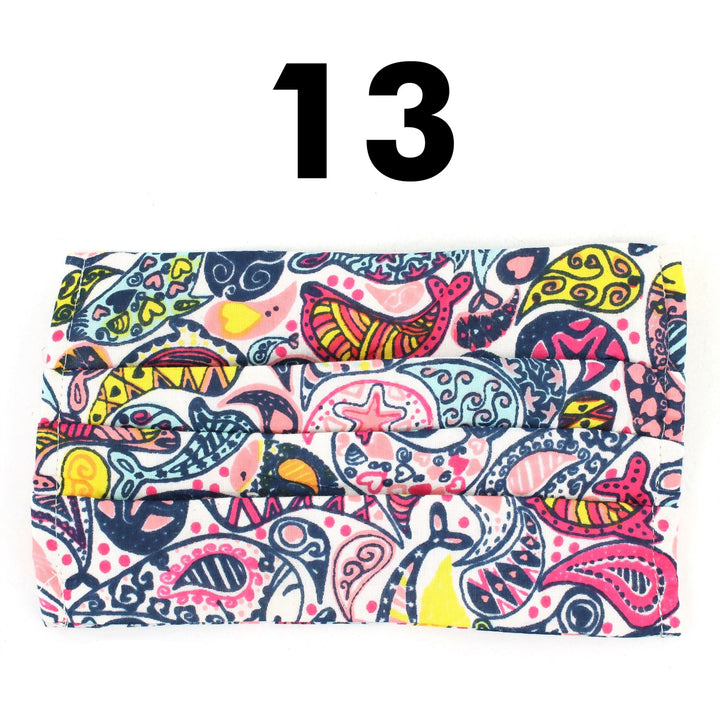 100% Cotton Handmade Pleated Face-Mask