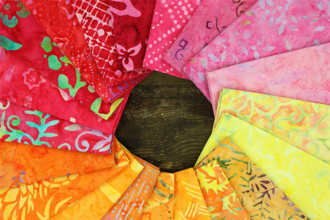 Fat Quarter - 20 Pieces of 19" x 20" Cotton Batik