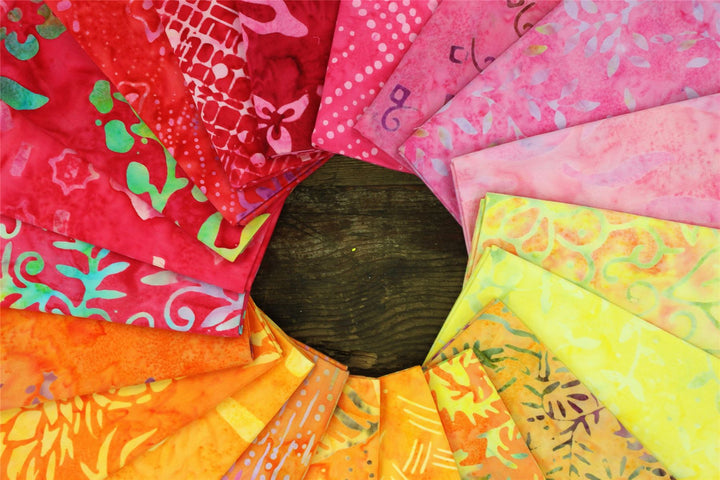 Fat Quarter - 20 Pieces of 19" x 20" Cotton Batik