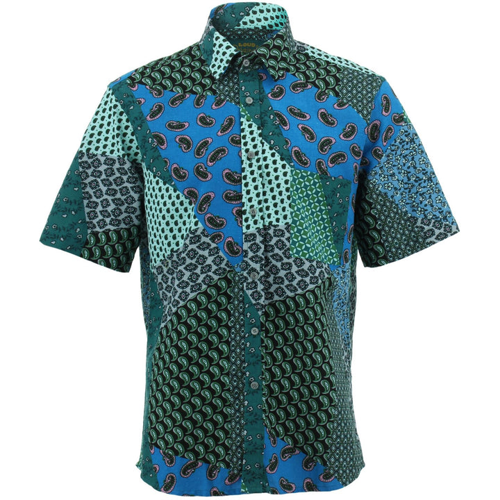 Regular Fit Short Sleeve Shirt - Mixed Paisley