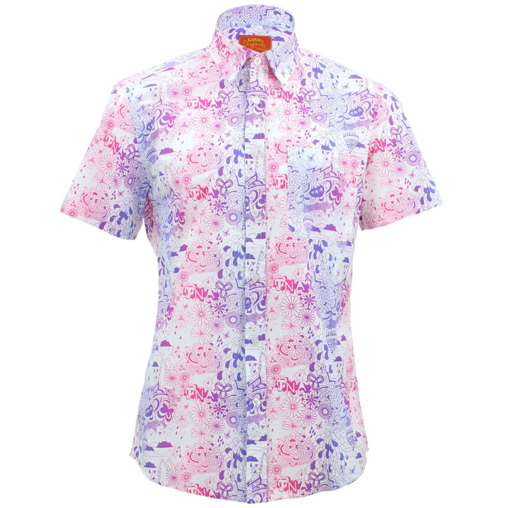 Tailored Fit Short Sleeve Shirt - Geometric Hot Air Balloons