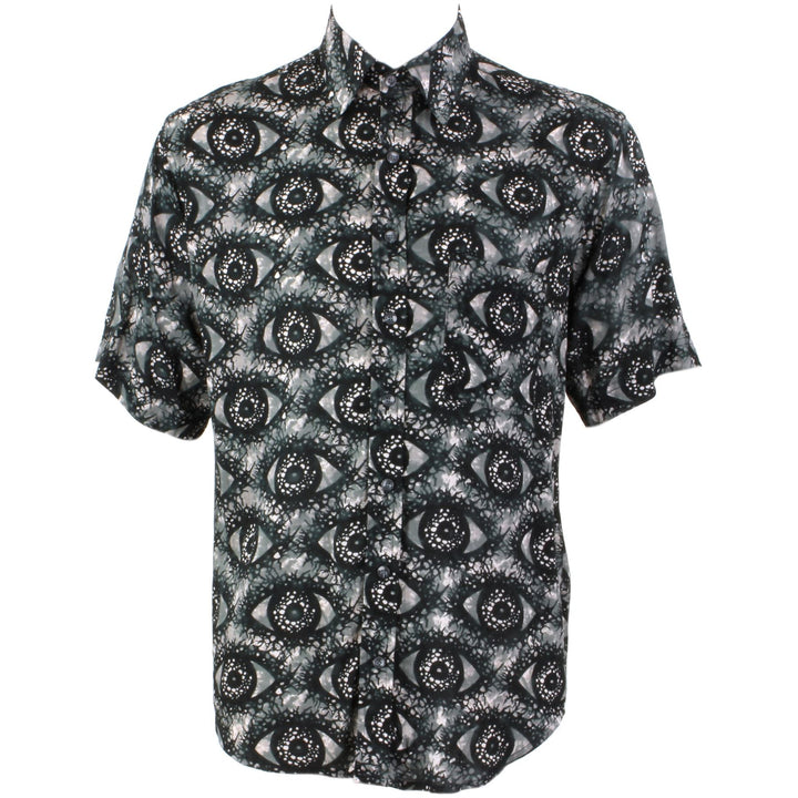 Regular Fit Short Sleeve Shirt - Black & Grey Eyes