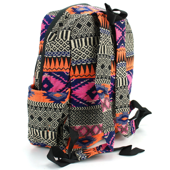 Himalayan Hemp Backpack - Bright Aztec