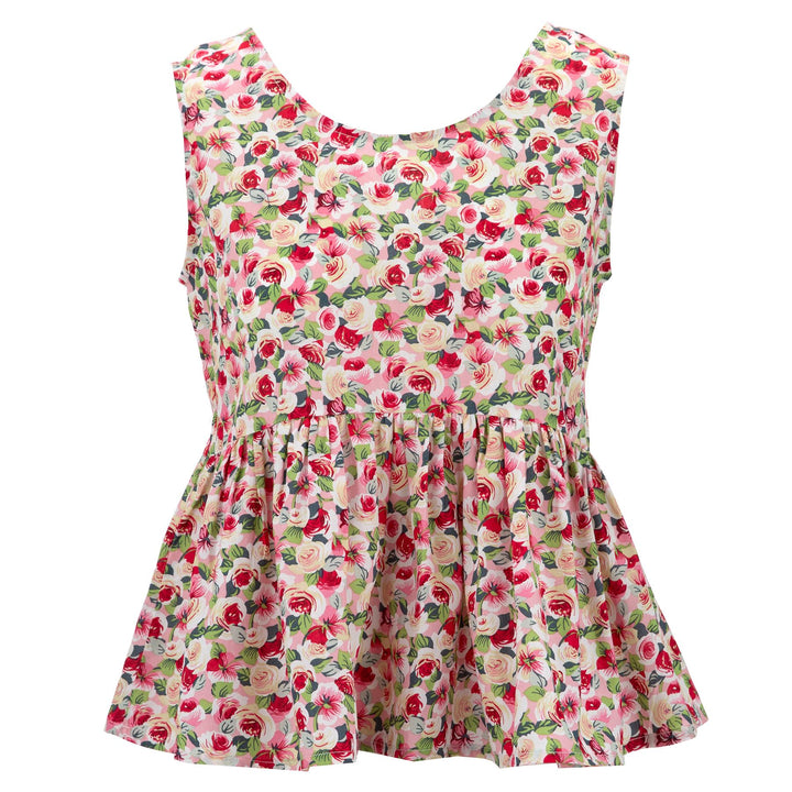 Ruched Box Top - Blush Zinnia