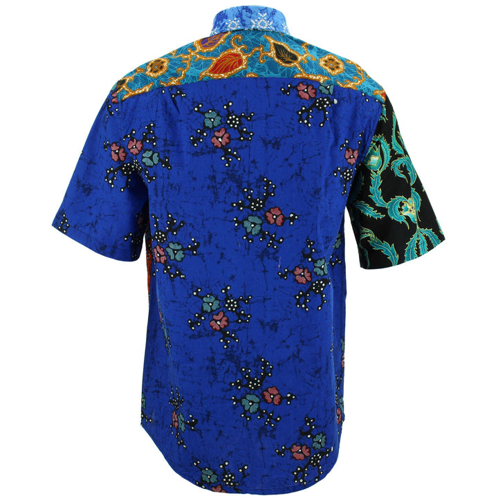 Regular Fit Short Sleeve Shirt - Random Mixed Panel - Traditional Batik