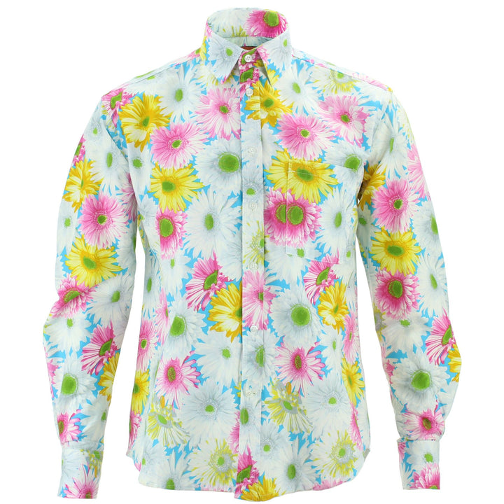 Regular Fit Long Sleeve Shirt - Daisies