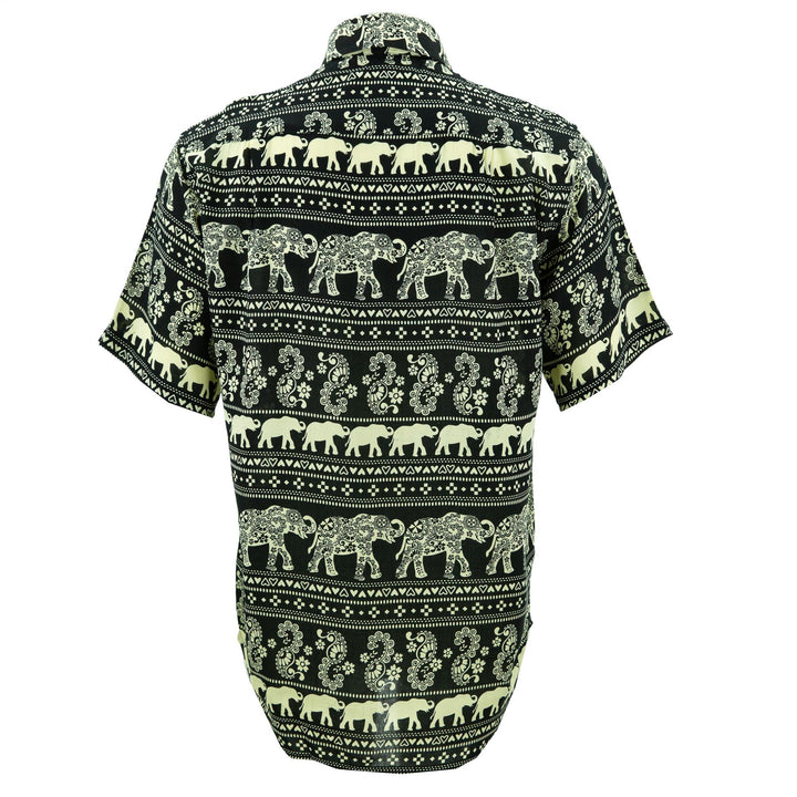 Regular Fit Short Sleeve Shirt - Elephant Paisley
