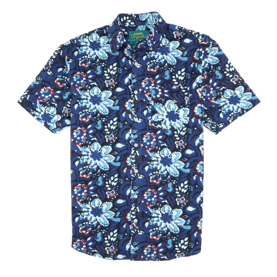 Regular Fit Short Sleeve Shirt - Midnight Tropic Bloom