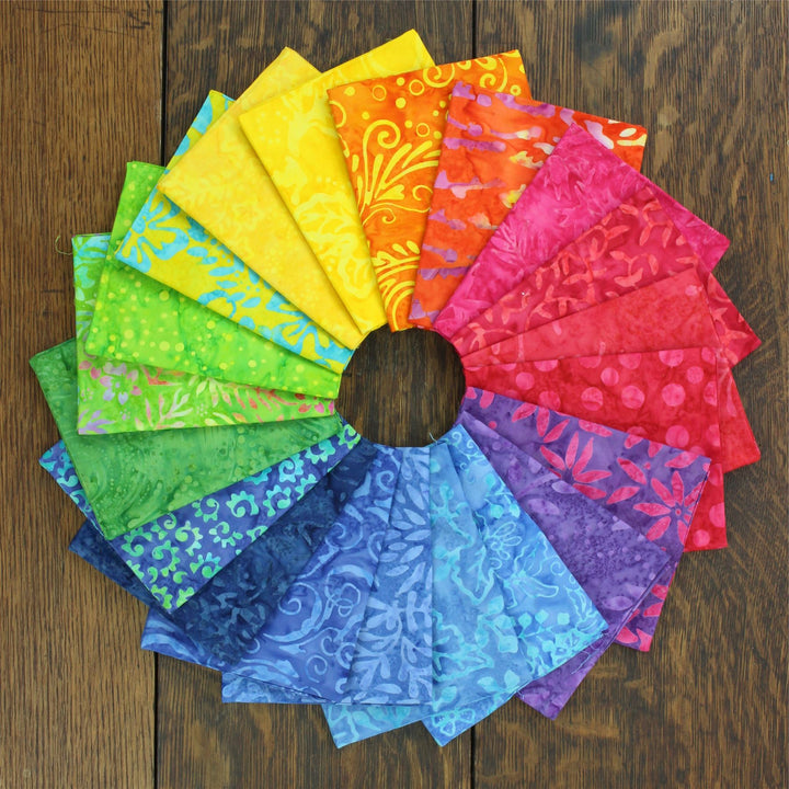 Fat Quarter - 20 Pieces of 19" x 20" Cotton Batik