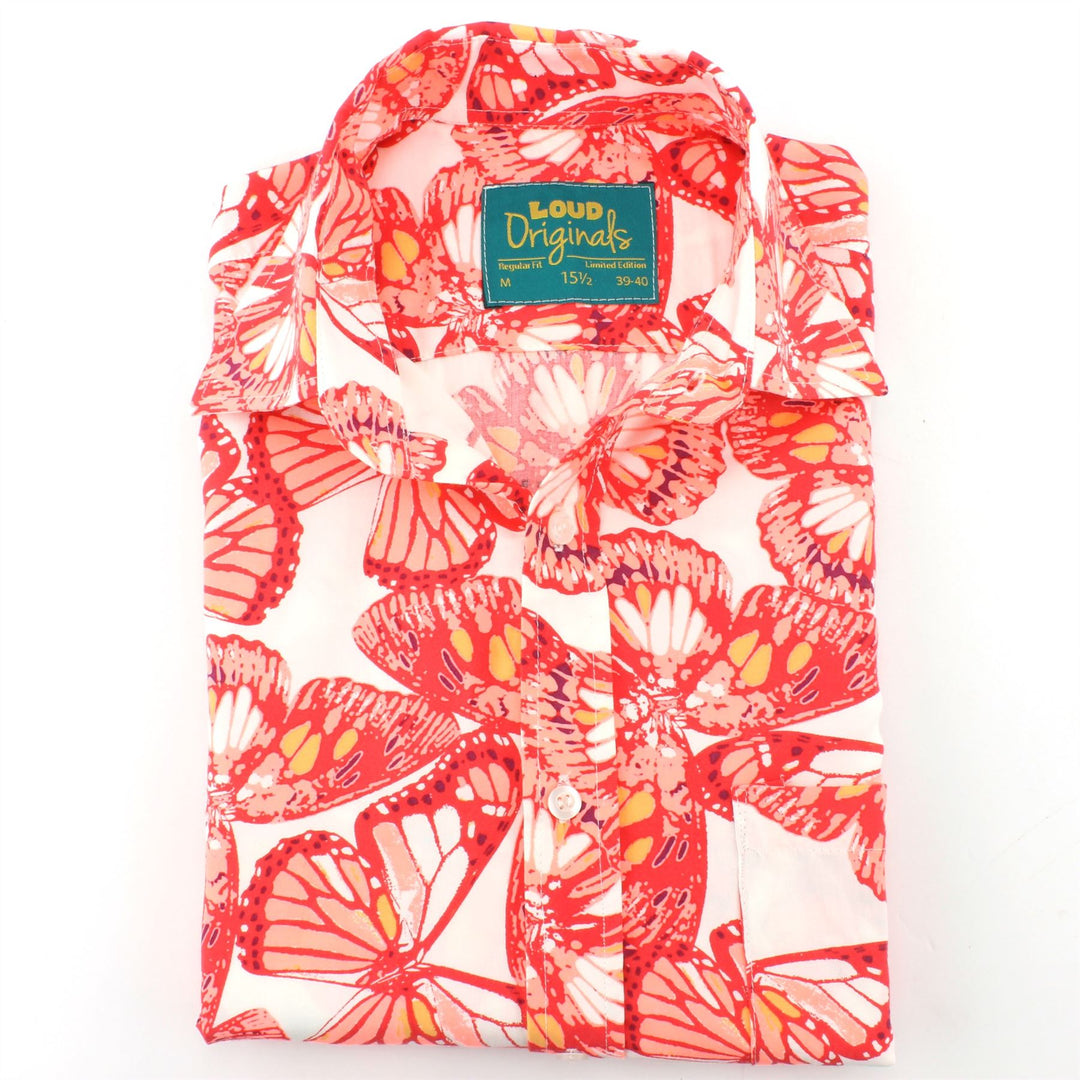 Regular Fit Short Sleeve Shirt - Butterflies