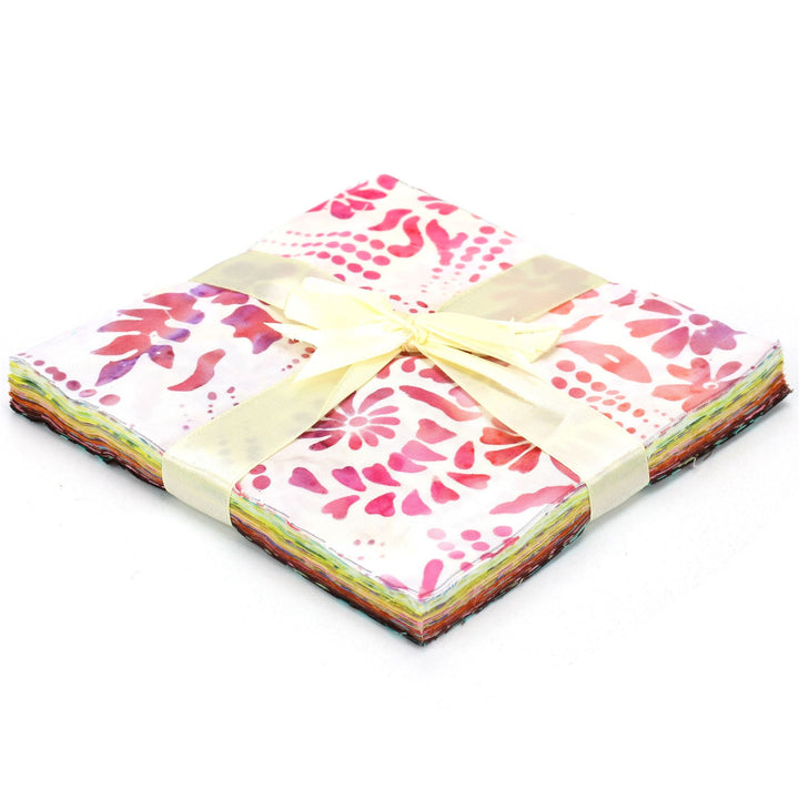 Charm Pack - 40 x 5" Squares of Cotton Batik